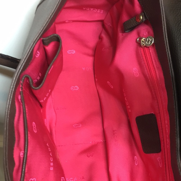 New Escada brown leather handbag handmade in Italy - Picture 9 of 16